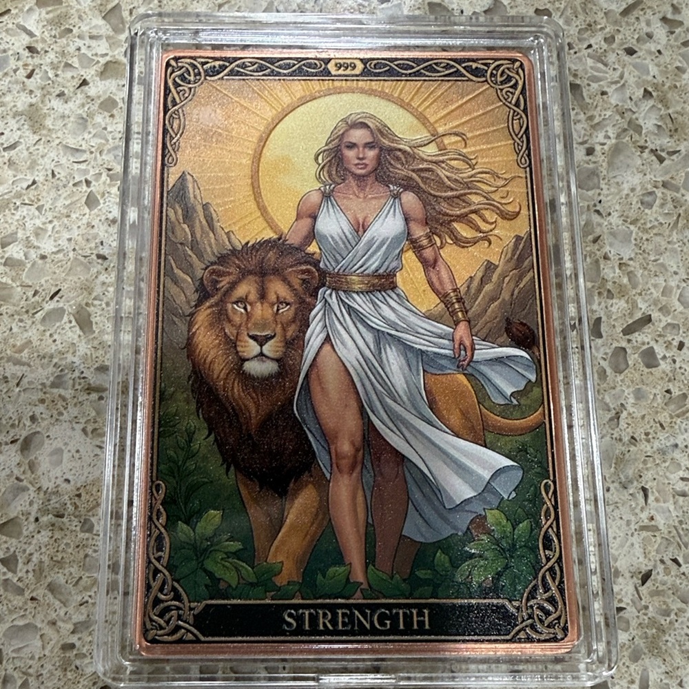 Torocard (STRENGTH) Decorative Card .9999 pure copper bullion